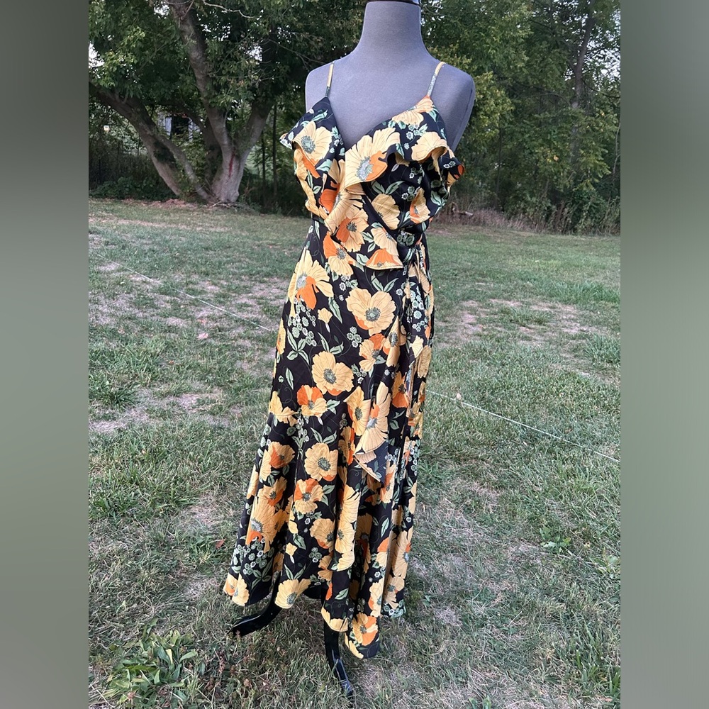 Floral wrap dress